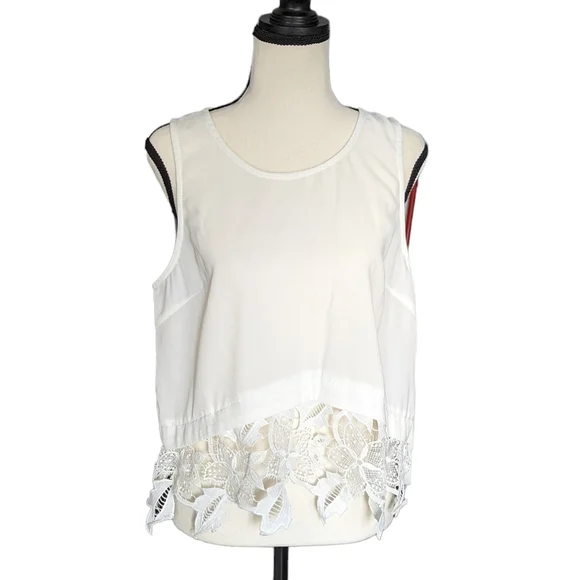 Astr Nordstrom Ivory Top with Floral Lace Bottom Size L - Picture 1 of 11